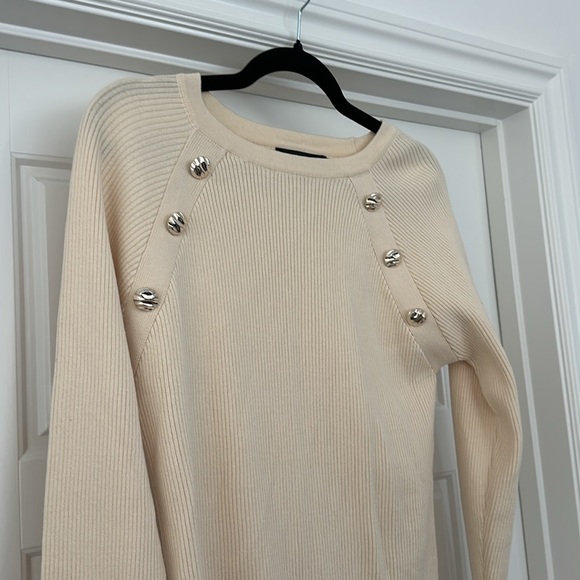 Eloquii Button Detail Ribbed Sweater - Picture 8 of 9